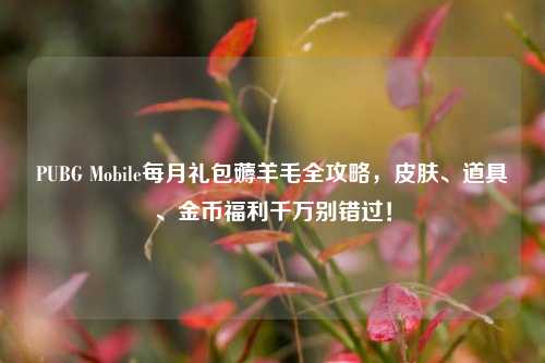 PUBG Mobile每月礼包薅羊毛全攻略，皮肤、道具、金币福利千万别错过！