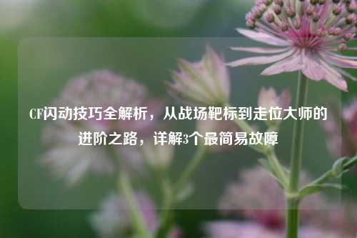 CF闪动技巧全解析，从战场靶标到走位大师的进阶之路，详解3个最简易故障