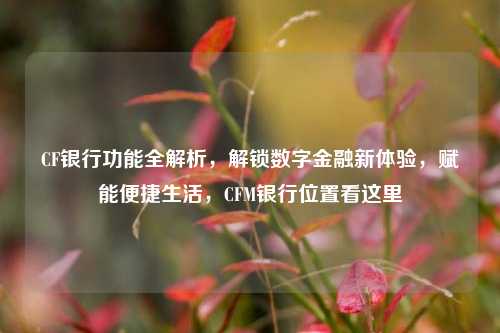 CF银行功能全解析，解锁数字金融新体验，赋能便捷生活，CFM银行位置看这里