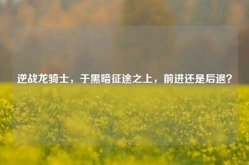 逆战龙骑士,于黑暗征途之上,前进还是后退?