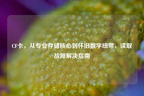 CF卡，从专业存储核心到怀旧数字纽带，读取故障解决指南
