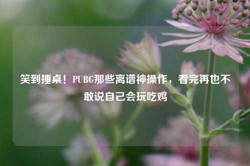 笑到捶桌!PUBG那些离谱神操作,看完再也不敢说自己会玩吃鸡