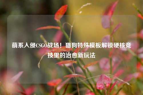 萌系入侵CSGO战场！猫狗特殊模板解锁硬核竞技里的治愈新玩法