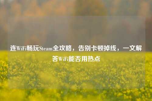 连WiFi畅玩Steam全攻略,告别卡顿掉线,一文解答WiFi能否用热点