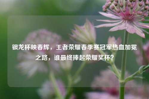 银龙杯映春辉，王者荣耀春季赛冠军热血加冕之路，谁最终捧起荣耀奖杯？