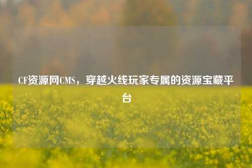 CF资源网CMS，穿越火线玩家专属的资源宝藏平台
