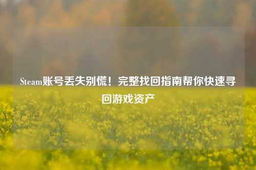 Steam账号丢失别慌！完整找回指南帮你快速寻回游戏资产