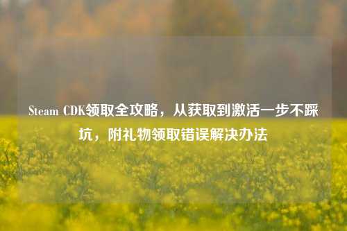 Steam CDK领取全攻略,从获取到激活一步不踩坑,附礼物领取错误解决办法