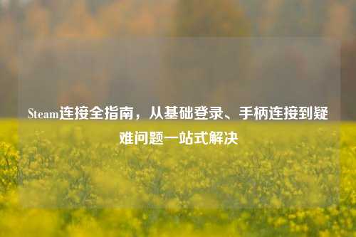 Steam连接全指南,从基础登录、手柄连接到疑难问题一站式解决