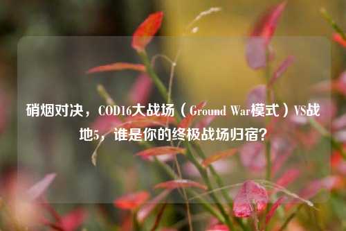 硝烟对决，COD16大战场（Ground War模式）VS战地5，谁是你的终极战场归宿？