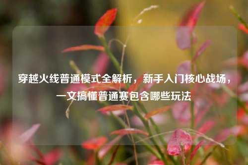 穿越火线普通模式全解析，新手入门核心战场，一文搞懂普通赛包含哪些玩法