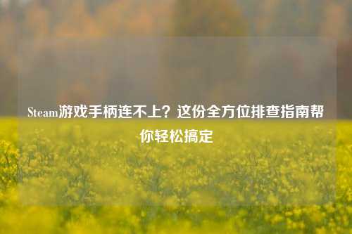 Steam游戏手柄连不上？这份全方位排查指南帮你轻松搞定