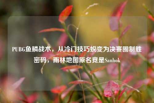 PUBG鱼鳞战术,从冷门技巧蜕变为决赛圈制胜密码,雨林地图原名竟是Sanhok