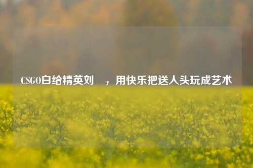 CSGO白给精英刘頔,用快乐把送人头玩成艺术