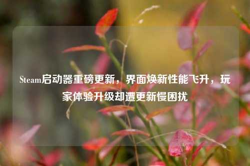 Steam启动器重磅更新，界面焕新性能飞升，玩家体验升级却遭更新慢困扰