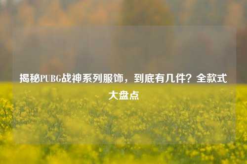 揭秘PUBG战神系列服饰，到底有几件？全款式大盘点
