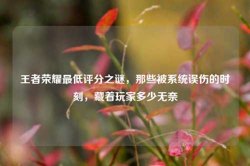 王者荣耀最低评分之谜，那些被系统误伤的时刻，藏着玩家多少无奈