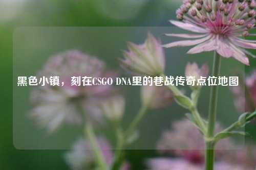 黑色小镇，刻在CSGO DNA里的巷战传奇点位地图
