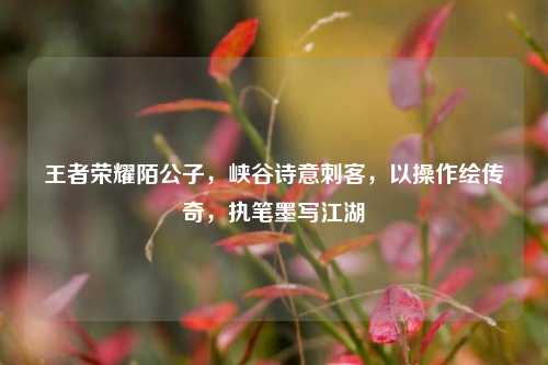 王者荣耀陌公子，峡谷诗意刺客，以操作绘传奇，执笔墨写江湖