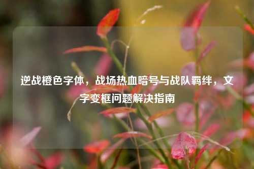 逆战橙色字体，战场热血暗号与战队羁绊，文字变框问题解决指南