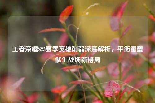 王者荣耀S23赛季英雄削弱深度解析,平衡重塑催生战场新格局