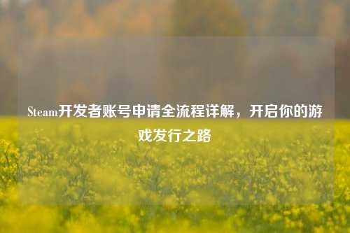 Steam开发者账号申请全流程详解,开启你的游戏发行之路