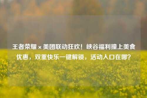 王者荣耀×美团联动狂欢！峡谷福利撞上美食优惠，双重快乐一键解锁，活动入口在哪？