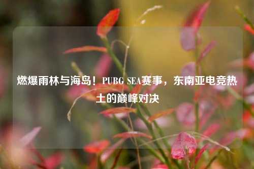 燃爆雨林与海岛！PUBG SEA赛事，东南亚电竞热土的巅峰对决