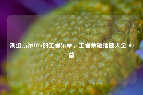 刻进玩家DNA的王者乐章，王者荣耀插曲大全100首