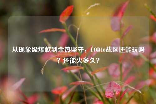 从现象级爆款到余热坚守，COD16战区还能玩吗？还能火多久？