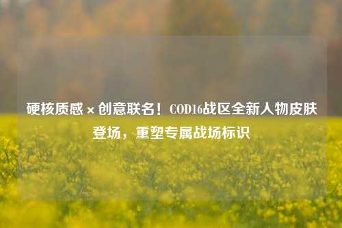 硬核质感×创意联名！COD16战区全新人物皮肤登场，重塑专属战场标识