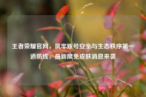 王者荣耀官网，筑牢账号安全与生态秩序第一道防线，最新限免皮肤消息来袭
