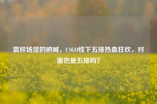 震碎场馆的呐喊，CSGO线下五排热血狂欢，对面也是五排吗？