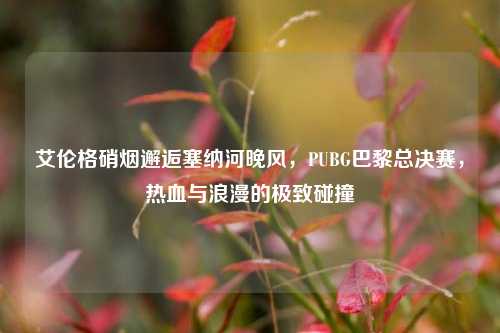 艾伦格硝烟邂逅塞纳河晚风，PUBG巴黎总决赛，热血与浪漫的极致碰撞