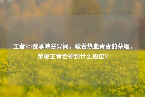 王者S21赛季峡谷异闻，藏着热血青春的荣耀，荣耀王者会掉到什么段位？