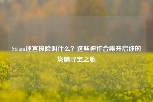 Steam迷宫探险叫什么?这些神作合集开启你的烧脑寻宝之旅