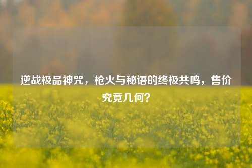 逆战极品神咒，枪火与秘语的终极共鸣，售价究竟几何？