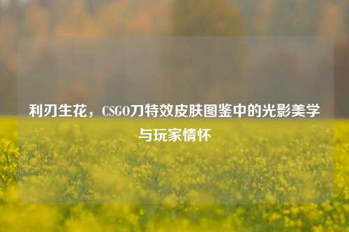 利刃生花，CSGO刀特效皮肤图鉴中的光影美学与玩家情怀
