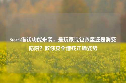 Steam借钱功能来袭,是玩家钱包救星还是消费陷阱?教你安全借钱正确姿势