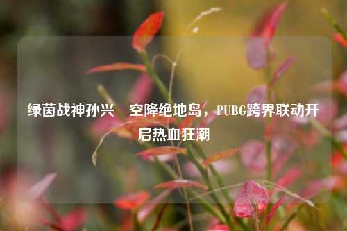 绿茵战神孙兴慜空降绝地岛,PUBG跨界联动开启热血狂潮