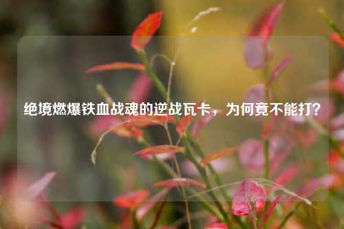 绝境燃爆铁血战魂的逆战瓦卡，为何竟不能打？