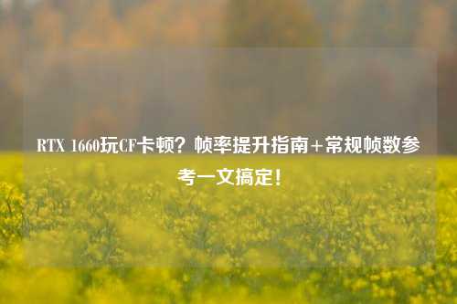 RTX 1660玩CF卡顿？帧率提升指南+常规帧数参考一文搞定！