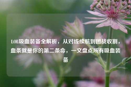 LOL吸血装备全解析，从对线续航到团战收割，血条就是你的第二条命，一文盘点所有吸血装备