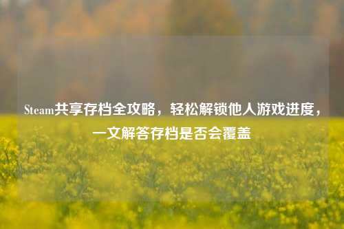 Steam共享存档全攻略，轻松解锁他人游戏进度，一文解答存档是否会覆盖