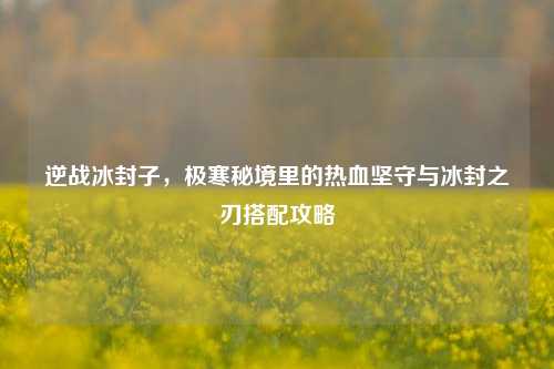 逆战冰封子，极寒秘境里的热血坚守与冰封之刃搭配攻略