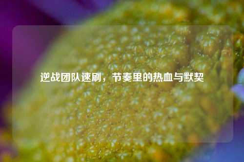 逆战团队速刷，节奏里的热血与默契
