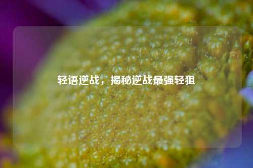 轻语逆战,揭秘逆战最强轻狙