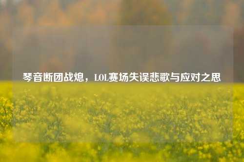 琴音断团战熄,LOL赛场失误悲歌与应对之思