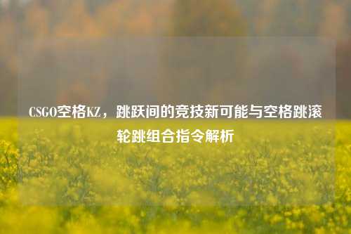 CSGO空格KZ，跳跃间的竞技新可能与空格跳滚轮跳组合指令解析