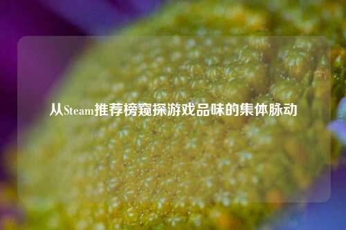 从Steam推荐榜窥探游戏品味的集体脉动